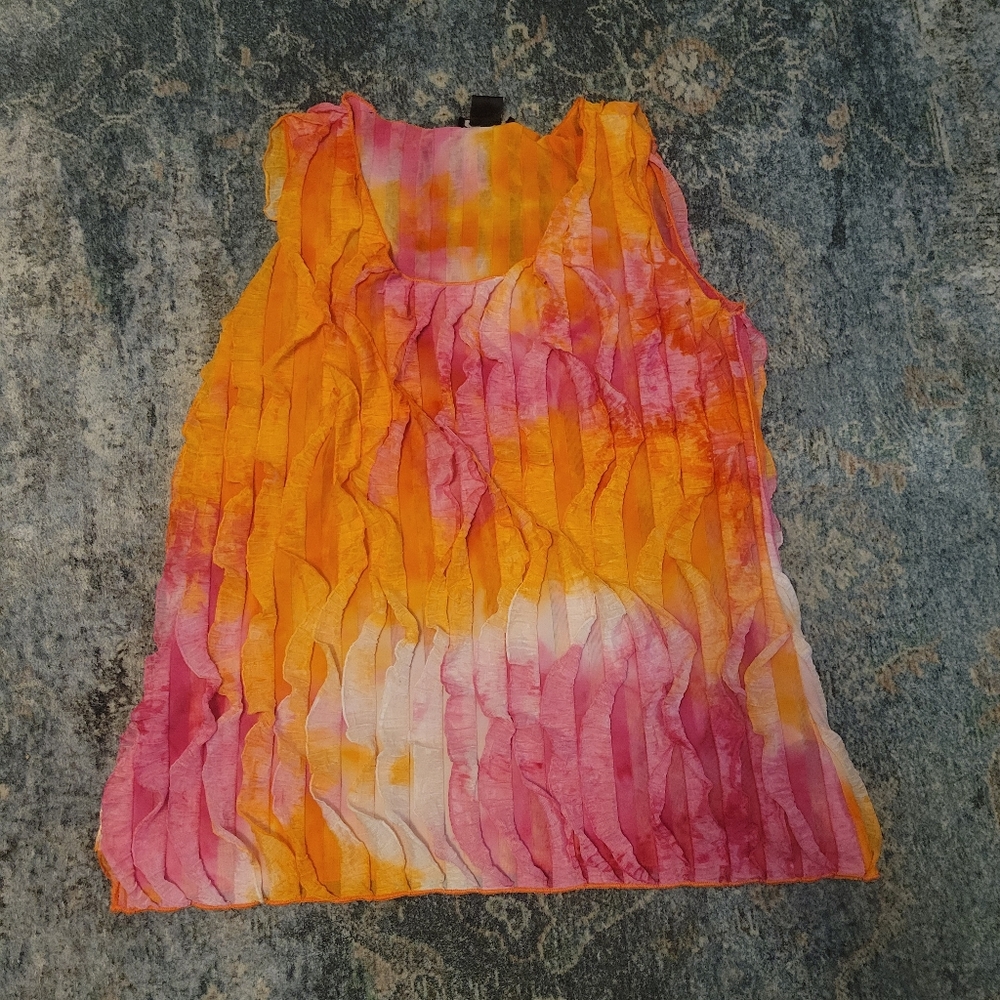 Sunny Taylor Orange and Pink Tank Top Size XLP